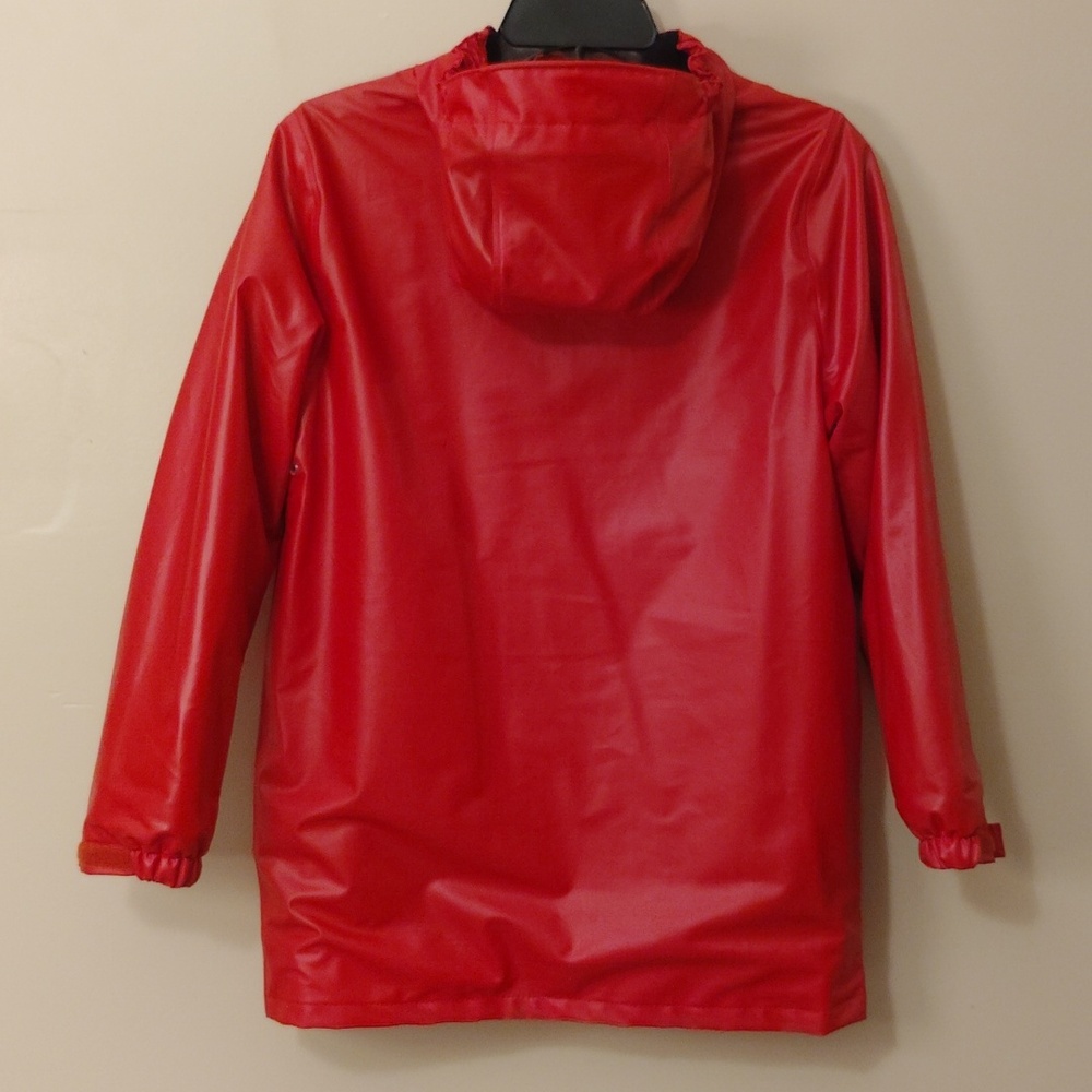 Lands' End Red Rain Jacket - Picture 2 of 9